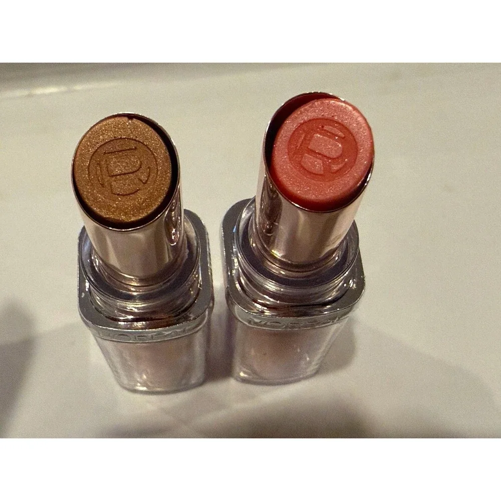 Pack Of 2 New Loreal Glow Paradise Lipstick 140 PEACH CHARM & 170 LUMINOUS CORAL